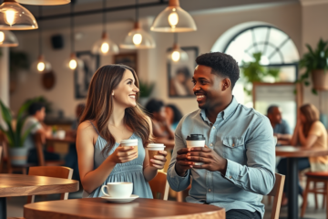 A joyful couple sharing a meaningful moment, exemplifying Christian dating that fosters love and faith.