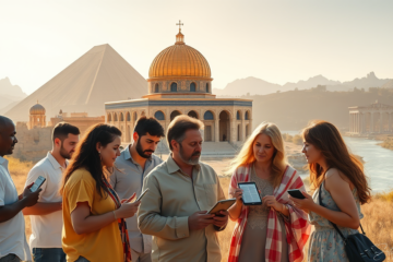 A collage of significant Christian sites and online resources that highlight faith and spirituality.