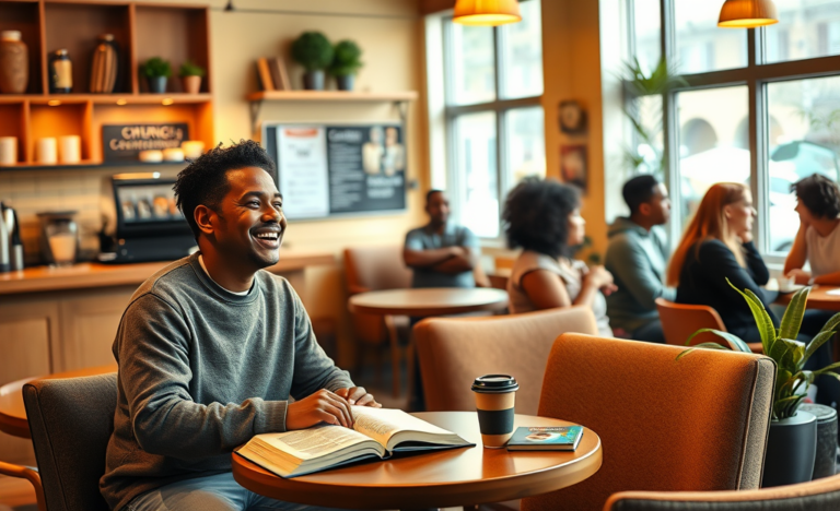 A couple sitting together with a Bible, representing connection through Christian dating platforms.