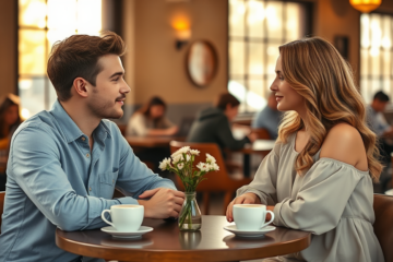 A couple discussing their faith and relationship in a cozy setting.