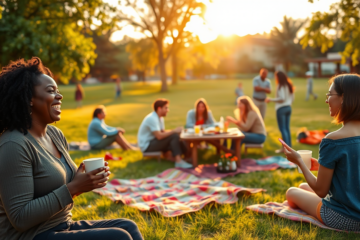 A group of diverse Christian individuals engaging in community activities, illustrating various ways to meet Christian people.