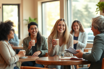 A group of Christian friends sharing in fellowship and community.