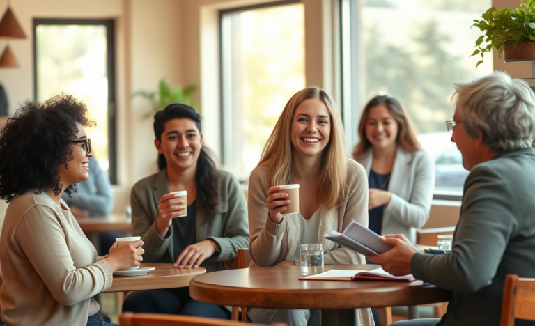 A group of Christian friends sharing in fellowship and community.
