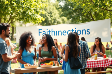 A loving couple attending a church service together, representing Christian dating and relationships.
