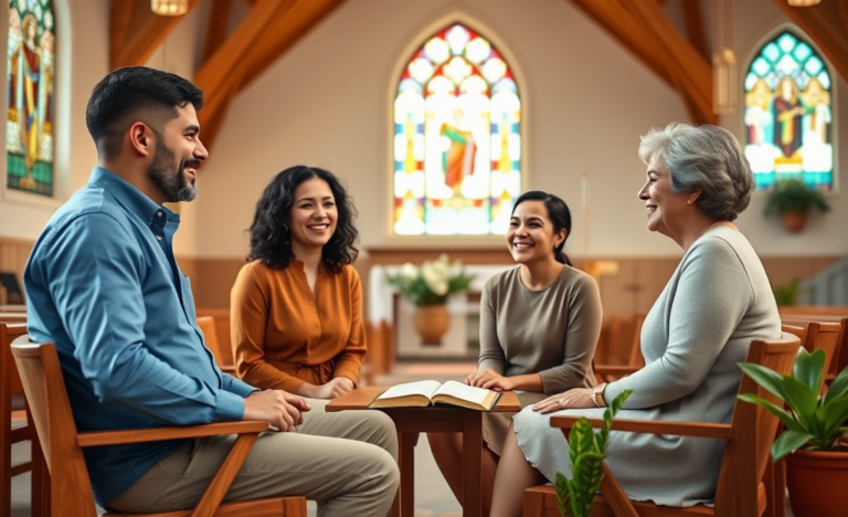 A couple sharing a moment of prayer, symbolizing the strength of faith-based relationships.