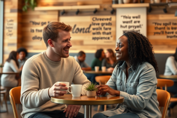 A couple engaging in a meaningful conversation about Christian dating principles.