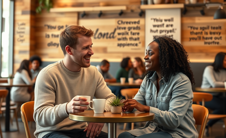 A couple engaging in a meaningful conversation about Christian dating principles.