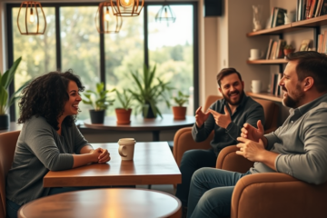 A happy couple on a date, representing Christian dating services