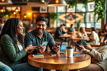 A person using a smartphone to explore Christian dating apps.