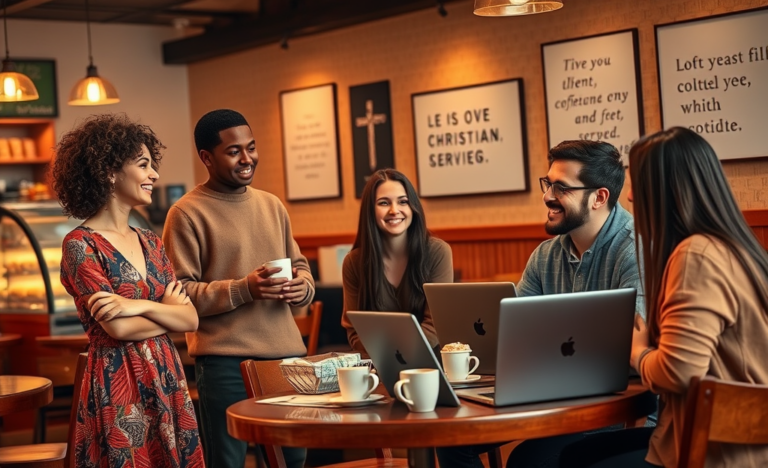 Image depicting Christian singles finding meaningful connections through various platforms