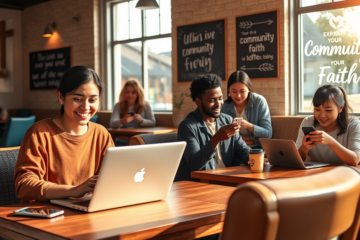 A collage of online platforms where Christians connect and engage with one another.