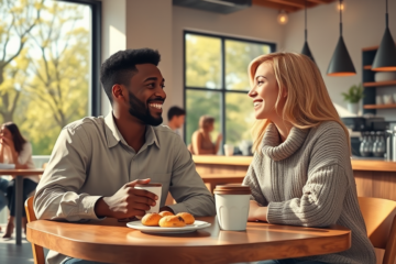 A couple sharing a meaningful and faith-centered moment while dating.