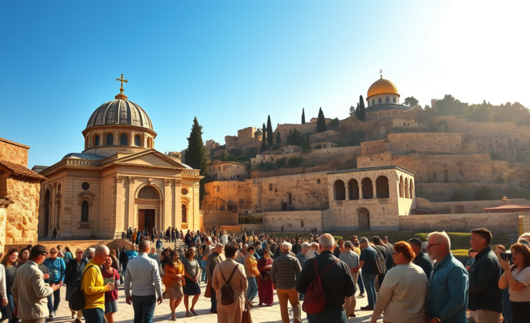 A collage of significant Christian sites highlighting their spiritual importance.