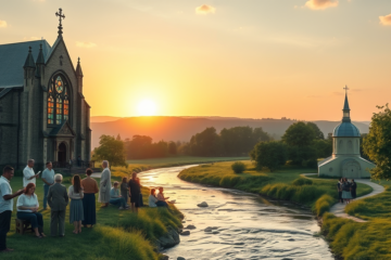 A collage of inspiring Christian sites worth visiting.