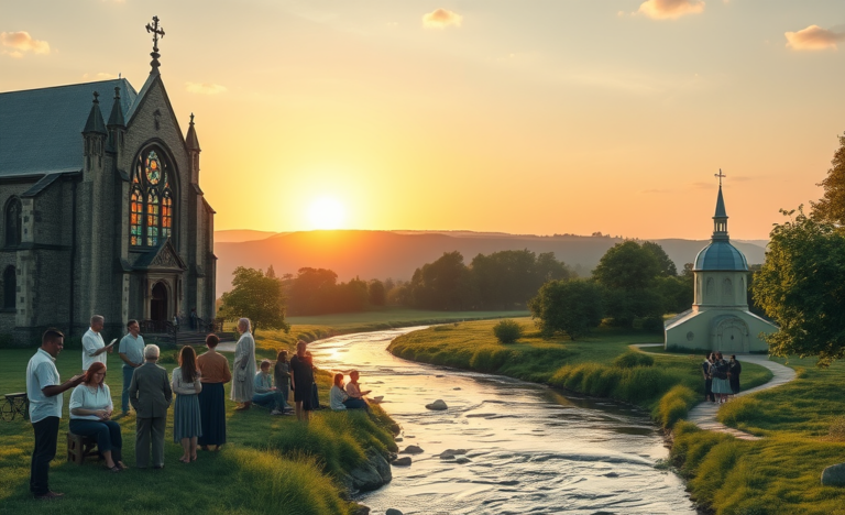 A collage of inspiring Christian sites worth visiting.