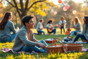 A collage of Christian dating sites and community events.